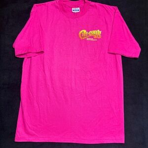 Vintage Single Stitch Pink Chi-Chi's Mexican Restaurant TShirt Size XL Retro Tee